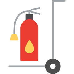 Unique Moveable Extinguisher Vector Icon