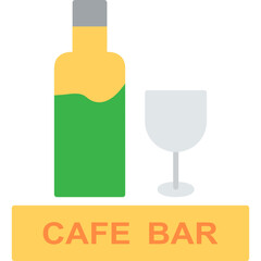 Unique Drinks Cafe Vector Icon