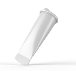 Push up ice lolly ice pop tube blank  mockup template 3d illustration.