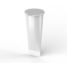 Push up ice lolly ice pop tube blank  mockup template 3d illustration.