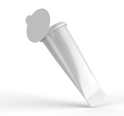 Push up ice lolly ice pop tube blank  mockup template 3d illustration.