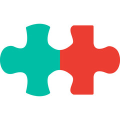 Obraz premium Unique Puzzle Piece Vector Icon