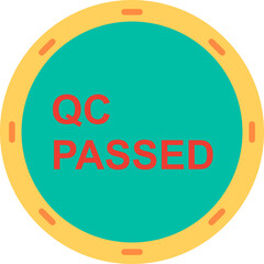 Unique QC Passed Vector Icon