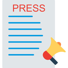 Unique Press Releases Vector Icon