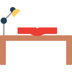 Unique Study Desk Vector Icon