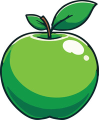 Apple vector art illustration. Apple vector icon.