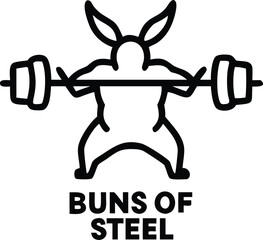 : A muscular rabbit buns of steel.