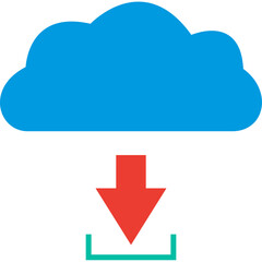 Download from Cloud Vector Icon