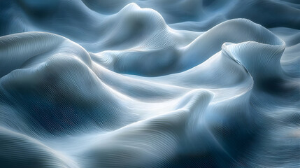 Obraz premium Abstract blue silk texture with soft waves and smooth flowing lines.