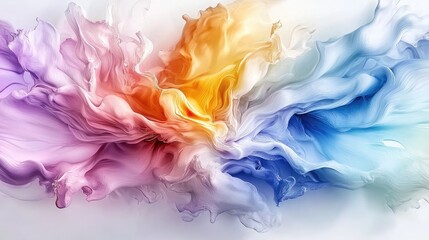 Fototapeta premium Colorful paint swirls abstract background