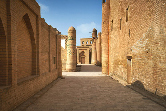 Empty street in Ichan Kala heritage town