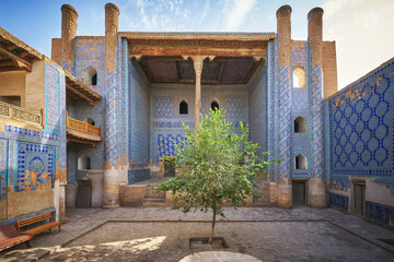 The Court of Justice or Arz Khaouli at Tash Hauli royal palace in Ichan Kala town