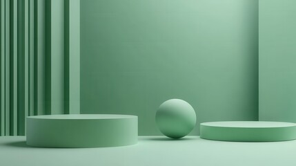 geometric green tech background