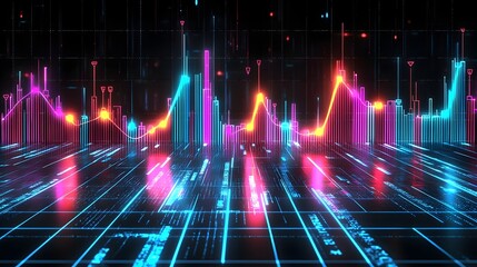 Sleek Upward Business Trend Line Glowing Under a Professional s Precise Guidance Driving Continuous Growth and Achieving Remarkable Success