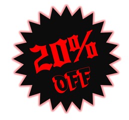 10% discount tag for certain items