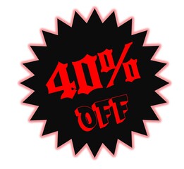10% discount tag for certain items