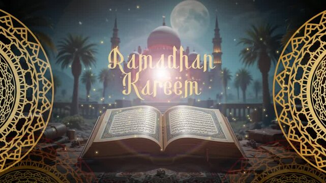 ramadhan kareem greeting motion design animation