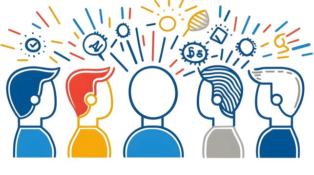 Visually striking business icon designs emphasizing goal oriented strategies creative brainstorming and financial growth in clean line visuals