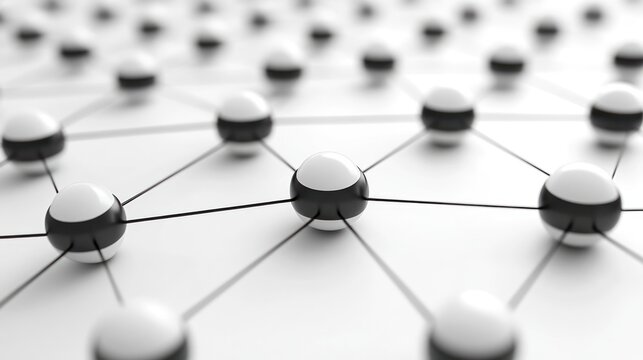 Network nodes connecting globally; data flow