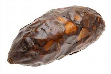 Close up of a Sweet Potato on a White Background Perfect for Culinary and Food Photography