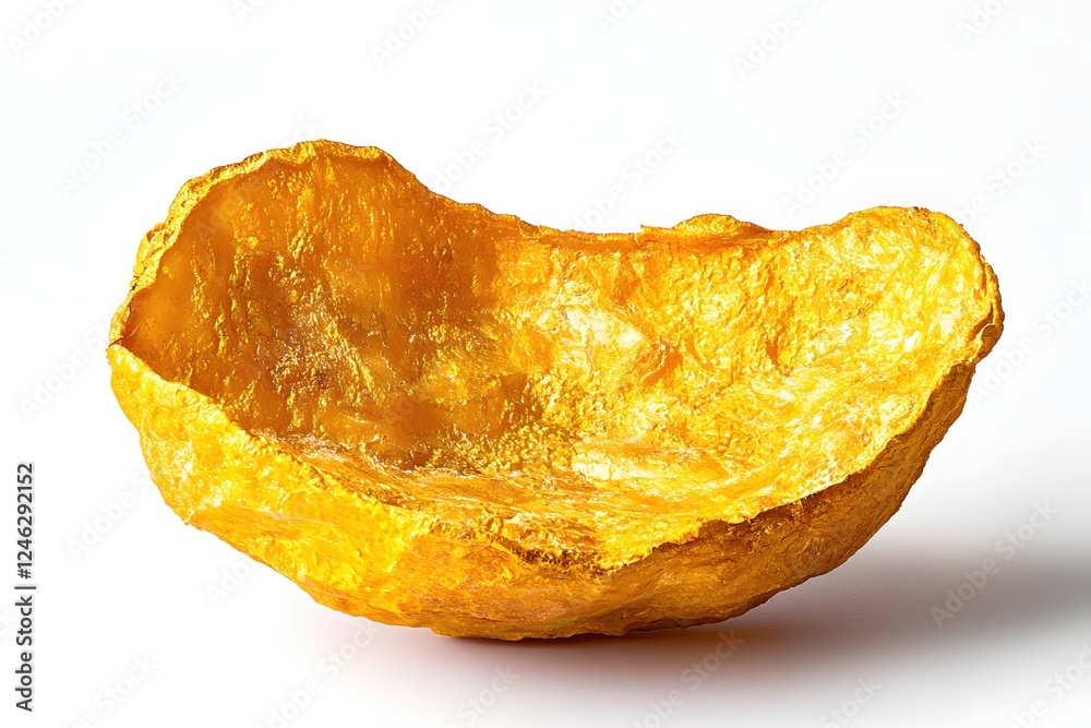 Aufkleber Golden Abstract Bowl on White Background Capturing Light and Shadow for Modern Art Display