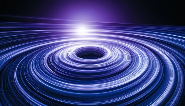 Royal Blue and Magenta Gradient Vortex with Layered, Sweeping Lines, Abstract Background