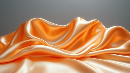 Fototapeta premium Orange silk draped studio backdrop
