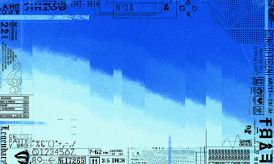 Abstract frame background with urban graphic elements. digital artwork