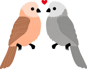 Birds in love