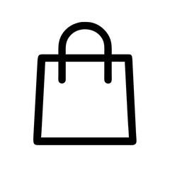 Simple shopping bag icon for retail business and online shopping concept