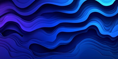 Fototapeta premium Abstract Background With Flowing Blue Shapes And Gradient, Depth, Bright Light, And Clean Lines