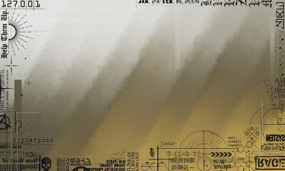 Abstract gradient background and typography graphic elements. digital artwork