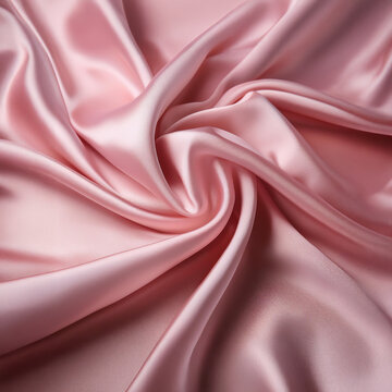 Subtle Soft Pastel Pink Color Mixed Colour Pleated Wrinkle Silk Fabric Cosmetics Cosmetic Products Makeup Fashion Texture 3D Background Screen