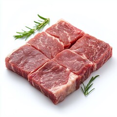 Fototapeta premium fresh raw meat isolated on white background PNG