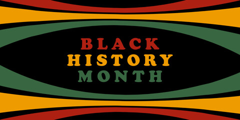 Happy black history month simple diagonal background vector illustration flat style. Suitable for landscape and square poster, cover, web, social banner, or flyer.