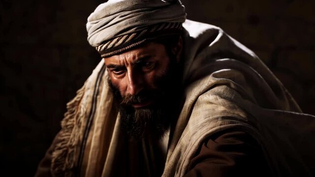 Jewish Apostle Judas Iscariot, Pharisee. Ancient biblical man of the Middle East.