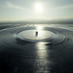 A classic vinyl record 