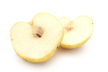 Comice Pear Isolated On White Background - stock photo
