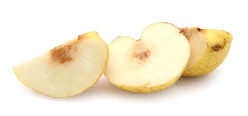 Comice Pear Isolated On White Background - stock photo
