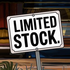 Rustic "Limited Stock" Hanging Wooden Sign