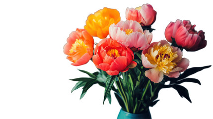 A vibrant spring bouquet features a colorful bunch of yellow and pink tulips, a beautiful floral gift from nature