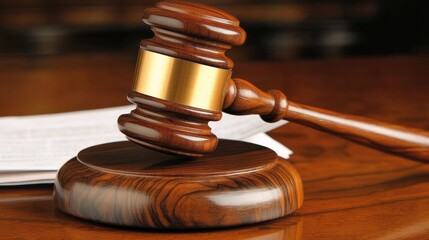 Close-up of a gavel and legal documents, symbolizing judicial authority and the impact of law changes on society.