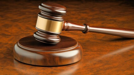 A wooden gavel and documents on a desk, representing the judicial response to law changes and the administration of justice.