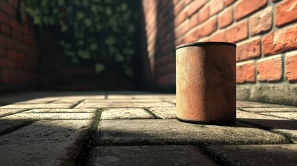 Obraz premium Eco-Friendly Recycling Can in Sustainable Home Environment Green Living Concept Outdoor Viewpoint