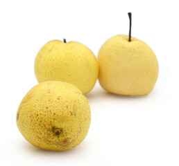Comice Pear Isolated On White Background - stock photo