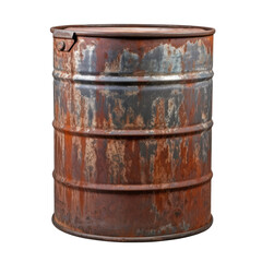 old rusty oil barrel isolated on transparent background Remove png, Clipping Path, pen tool