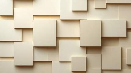 Obraz premium Minimalist backgrounds featuring overlapping rectangles in soft beige and cream tones