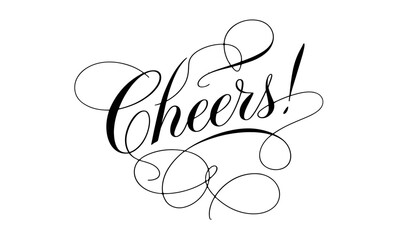 Cheers Congratulate Appreciation quotes Calligraphy & Vintage Typography Stylish Script Lettering 