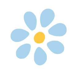 Blue daisy with children style