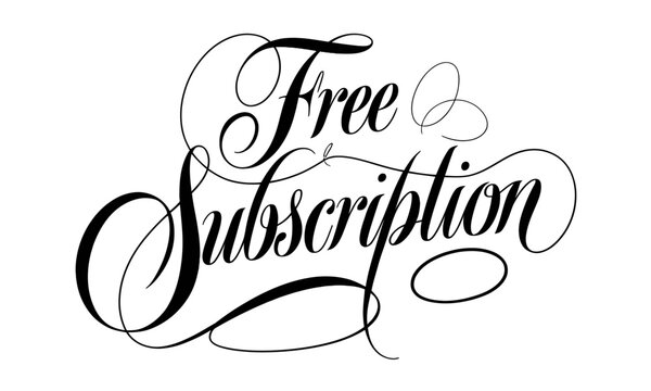 Free Subscription Calligraphy & Vintage Typography |Stylish Script, Handwritten Lettering Design